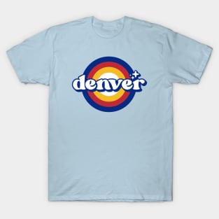 Vintage Denver Sunset Seal // Retro City Emblem for Denver, Colorado T-Shirt